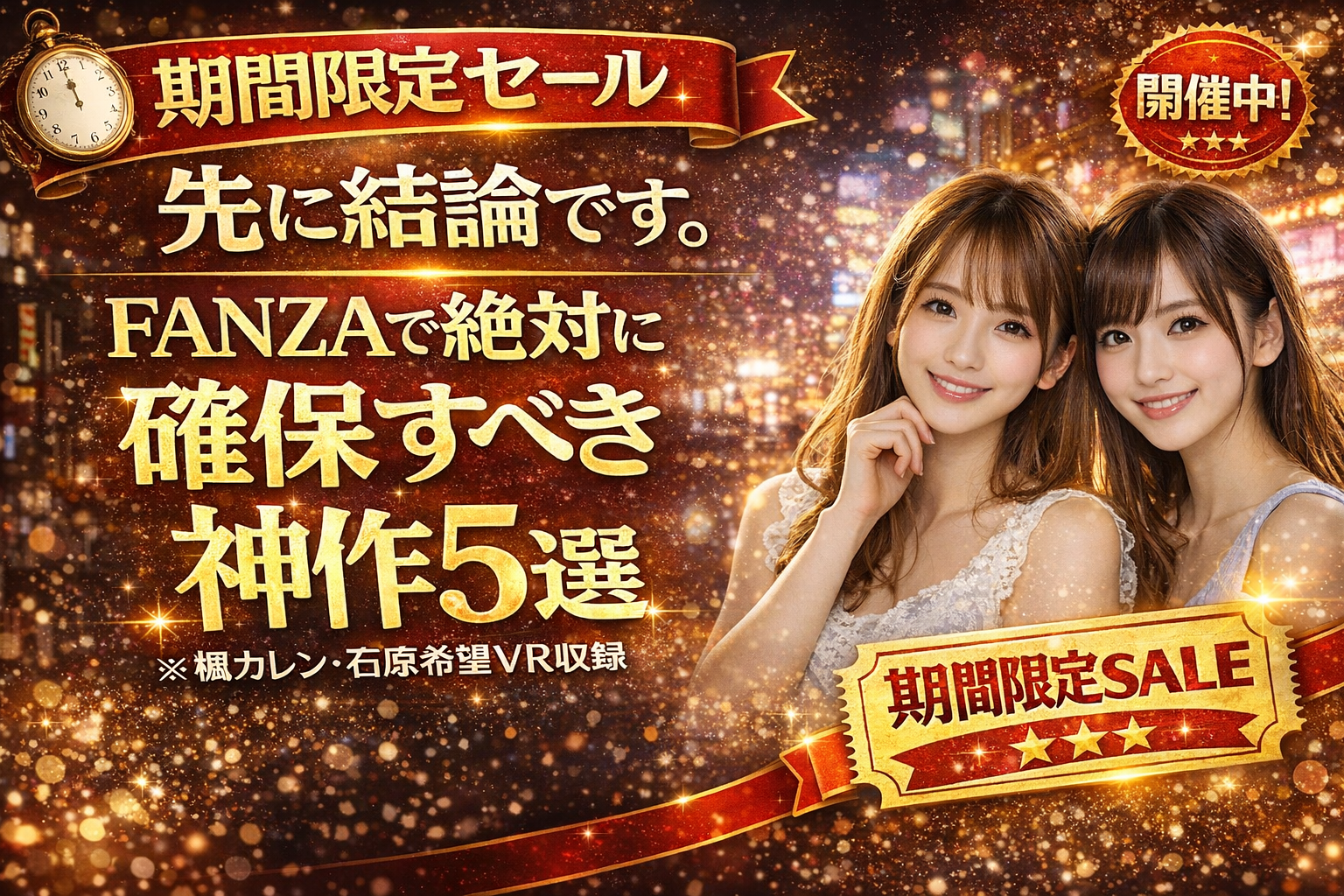 【期間限定セール】定価で買うのはムダ。FANZAで絶対に確保すべき神作5選(東條なつ、七ツ森りり他)