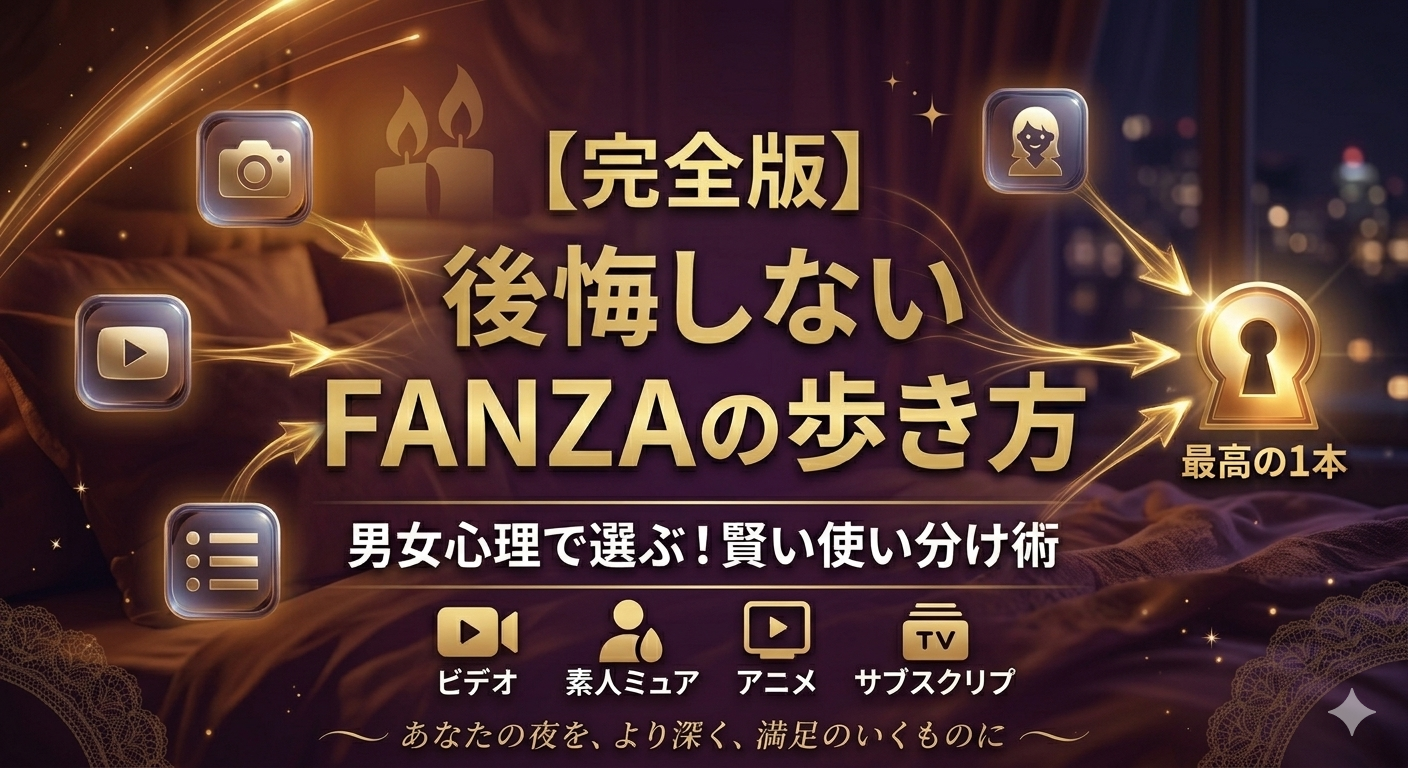 後悔しないFANZAの歩き方|男女心理に基づく「最高の1本」の見つけ方と賢い使い分け術